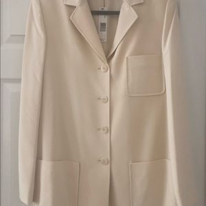Light cream  silk jacket by Linda Allard /Ellen Tracy .Size 10